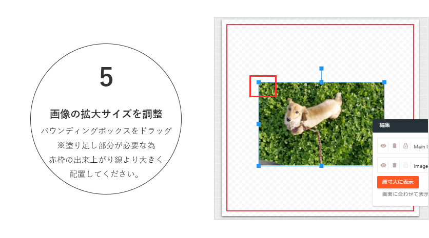 画像の大きさを決定